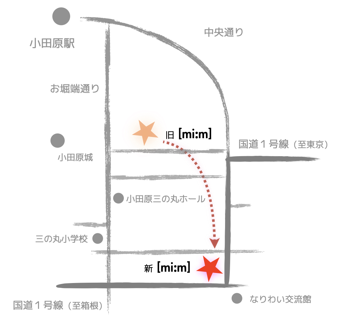 移転先の地図